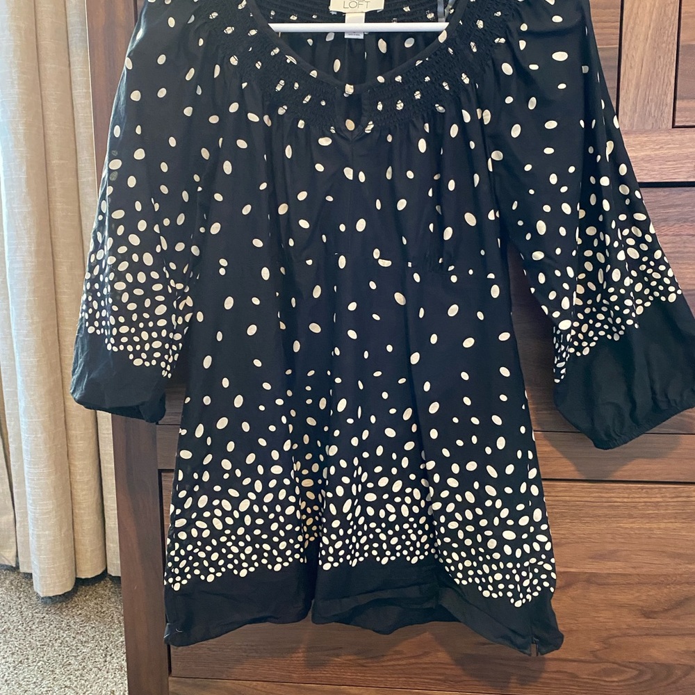 LOFT Polka Dot Blouse